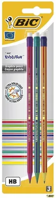 Zdjęcie produktu dla BIC 8902781, HB, Wielobarwny, Okrągły, 3 szt.