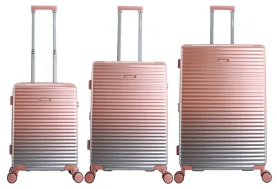 Produktbild von Saxoline Koffer-Set Elite mit Trolleysystem und Doppelrollen pink One Size