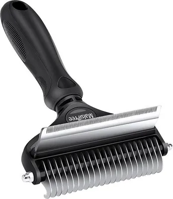 Obrázok produktu pre Štetec Famanu na starostlivosť o srsť krátkosrstých aj dlhosrstých zvierat – ergonomický, 2 v 1