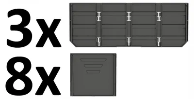 Produktbild von Qbrick System ONE Drawer 2 Schubladenteiler Set