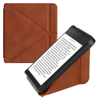 Produktbild von kwmobile Schutzhülle für Kobo Libra 2 Hülle - Kunstleder Case - eReader Klapphülle mit Auto Sleep Funktion - Cover mit Ständer - Braun
