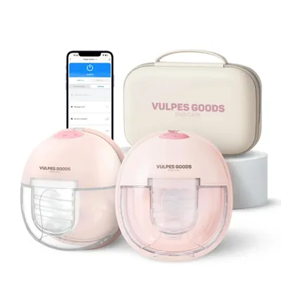 Produktbild von Vulpes Goods Milchpumpe, Intelligente-app, Hygienisch, Kabellos, Heizkörper, Aufbewahrungstasche, Inklusive Muttermilch-Aufbewahrungsbeutel