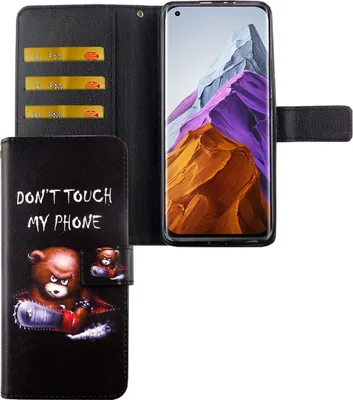 Zdjęcie produktu dla Etui na telefon Xiaomi Mi 11 z klapką i kieszenią na kartę Nie dotykaj mojego telefonu