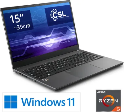 Image de Ordinateur portable CSL-Computer R'Evolve C15 5500U Full HD AMD Ryzen 5 4