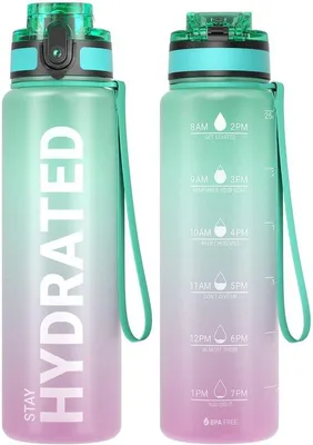 Produktbild von Wassersportflasche 1L BPA-frei Tritan für Fahrrad, Sport