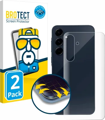 Produktbild von 2x BROTECT Fullscreen Schutzfolie für Samsung Galaxy A35 5G (Rückseite) Displayschutz Folie Fullcover Klar Transparent
