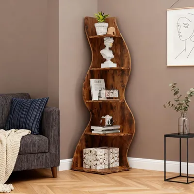 Immagine prodotto di Scaffale a colonna, 5 ripiani, altezza 177,5 cm, colore marrone