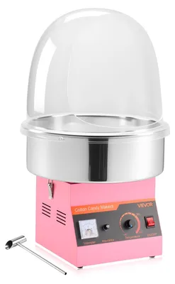 Immagine prodotto di VEVOR Macchina elettrica per zucchero filato 1000 W, macchina per zucchero filato con coperchio, ciotola in acciaio inossidabile e cucchiaio per zucchero, ideale per carnevale, compleanni, feste di famiglia, macchina per zucchero filato rosa