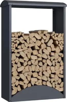 Produktbild von osoltus Brennholzregal Kaminholzregal Metall Anthrazit H 160 cm B 98 cm
