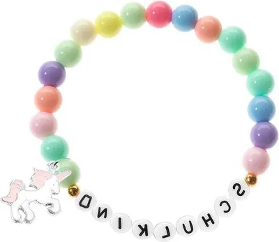 Immagine prodotto di Braccialetto con unicorno dai colori vivaci per bambine, taglia XL