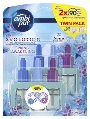 Zdjęcie produktu dla Ambi Pur 3Volution wkład do elektrycznego odświeżacza powietrza Spring Awakening, 2x20 ml