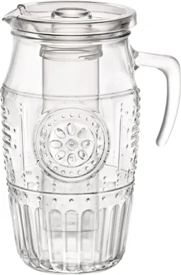 Immagine prodotto di Bormioli Rocco Romantic Krug (Karaffe, Eisbehälter, Plastikdeckel, 1.8L, Glas)