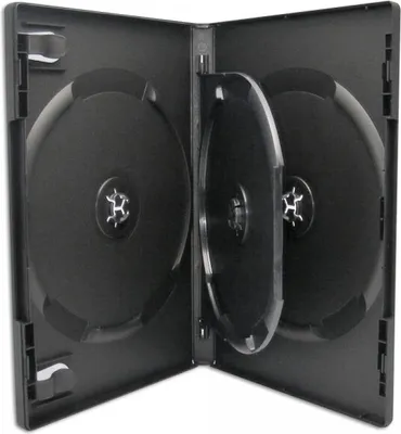 Produktbild von 5 Xlayer DVD CD Hüllen 3fach 3er-DVD-Box schwarz professional