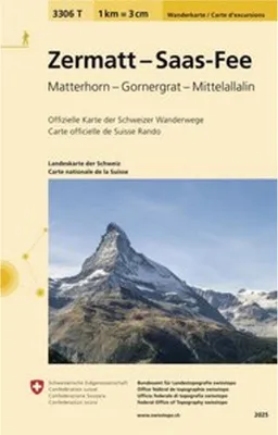 Obrázek produktu pro Swisstopo 1 : 33 333 Zermatt - Saas Fee