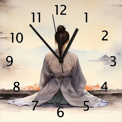 Produktbild von Wallario Design Wanduhr Morgenstille aus Echtglas, Größe 30 x 30 cm