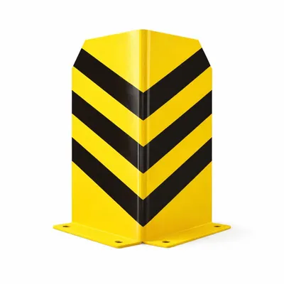 Produktbild von Lagerschutz Eckschutz 40 cm Stahl – Rammschutz Winkel & Anfahrschutz für Regale, Hochregale, Einfahrt, Hof & Garage (40 cm Höhe)