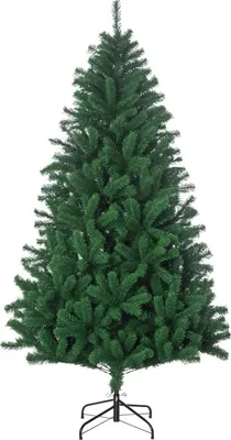 Produktbild von Weihnachtsbaum 1 - 8 m Christbaum Kunsttanne 1000 Zweige Metallfuß PVC Grün Ø120 x 180H cm
