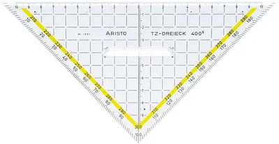 Produktbild von Zeichendreieck 400 Grad TZ-Dreieck Acryl 225mm glasklar Packung mit 10 Stück