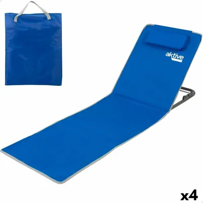 Productafbeelding van Matte, verstelbare actieve zitting, 147 x 55 x 48 cm, PVC, 600D, blauw, stalen frame, schuimrubber (4 stuks)