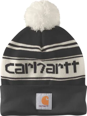 Produktbild von Carhartt KNIT CUFFED LOGO BEANIE 105168, Farbe:black