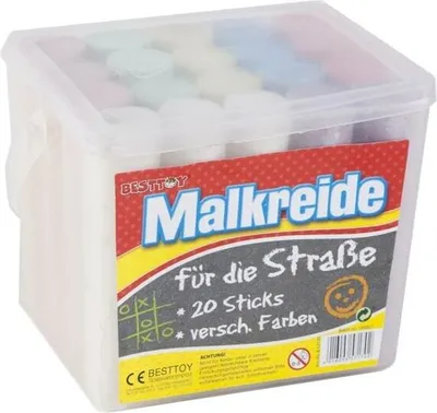 Obrázok produktu pre Krieda na kreslenie na chodníku – 20 tyčiniek – farebná