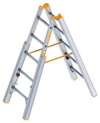 Produktbild von Layher Topic 1061 Treppenstehleiter 2x5 Sprossen