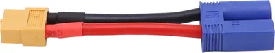 Image de RC Connector Bendable Soft Silicone Cable XT60 Female to EC5 Male Connector Cable for RC Car Aircraft Ship Model