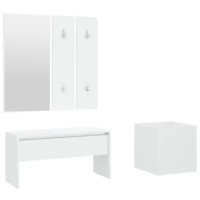 Produktbild von vidaXL Garderoben-Set Weiß Holzwerkstoff