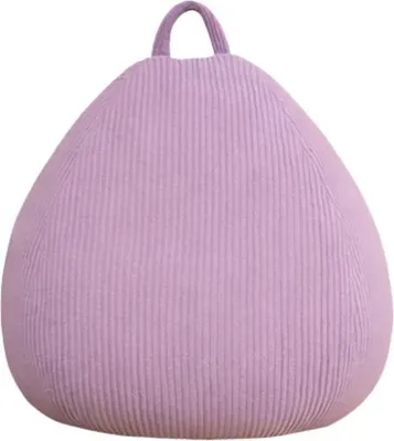 Image de Pouf poire déhoussable velours côtelé BANANAIR 120x100 cm violet parme