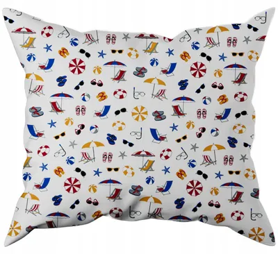 Produktbild von Nyks 059bia Baumwollkissenbezug Urlaubsdesign 100% Baumwolle
