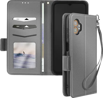 Zdjęcie produktu dla Avizar, etui z klapką Galaxy XCover 7 Pro Dragonne wallet, szary