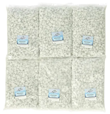 Aquarienkies Carrara, Zierkies, 6 x 2,5 kg (15 kg), weiß