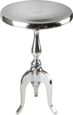 Produktbild von riess-ambiente Eleganter Beistelltisch SAVOY 55cm silber poliert Dreibein mit runder Platte Couchtisch Tisch