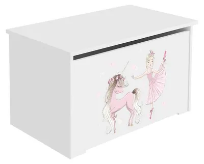 Produktbild von Weiße Spielzeugbank Daria mit Einhorn
