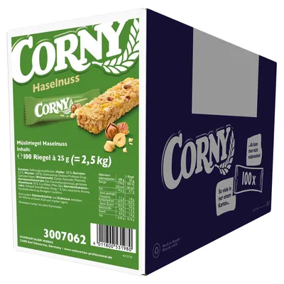 Obrázok produktu pre CORNY 3007062 CORNY Classic Haselnuss Müsliriegel 100 Riegel