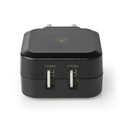 Obrázek produktu pro Nedis WCHAU484ABK, Vnitřní, USB, 2,4 A, Černá