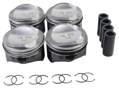Immagine prodotto di Pistoni per motore - Set di 4 pistoni - Diametro 23 mm - Per motore 1.8 TSI - Sostituzione per i codici 06H107065BK - 06H107065BS