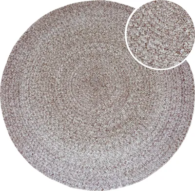 Produktbild von AXI Corfu Outdoor-Teppich in Braun Rund | Runder Gartenteppich für draußen / drinnen | Außenteppich für Garten / Balkon / Terrasse 120x120cm / Dicke: