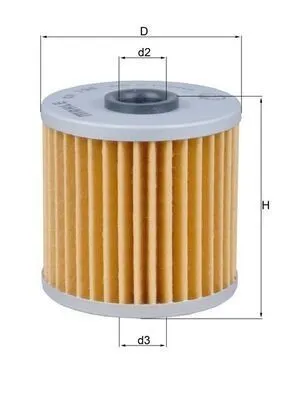 Obrázok produktu pre Ölfilter Mahle für Kawasaki KLR Tengai Z KLX A KLF Bayou / B C 4x4 R KFX 200 / 220 / 250 / 300 / 600 / 650 ccm