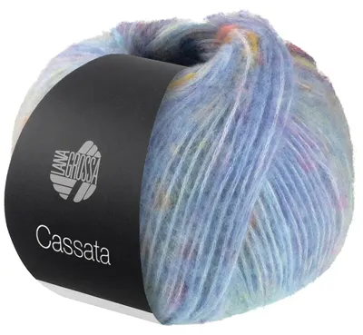 Produktbild von Lana Grossa CASSATA 50 g Flauschiges Effektgarn mit Merinofasern 175 m Farbe 005 - Hellblau/Pink/Gelb/Orange/Blaulila