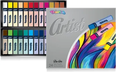 Produktbild von ARTIST Trockenpastellkreiden 24 Farben Colorino