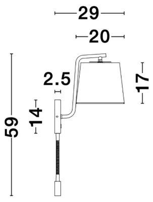 Immagine prodotto di Nova Luce Sage lampada da letto e da parete con luce di lettura a LED