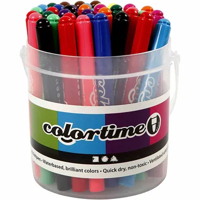 Produktbild von Creativ Company Colortime Filzstifte Set Eimer 42 Stück - Filzmarker