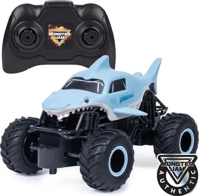 Produktbild von RC-Auto – Maßstab 1:24 – Fernsteuerbares RC-Megalodon-Fahrzeug – Reichweite bis zu 76 m – 2,4 GHz – Spielzeug ab 3 Jahren