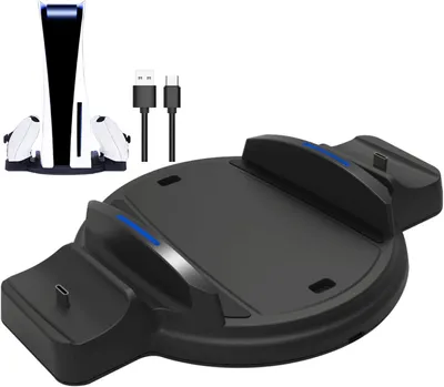 Produktbild von PS5 Standfuß Ständer, Dualsense Controller Ladeständer PS5 Controller Ladestation für PS5