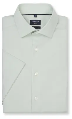 Produktbild von OLYMP 24/7 Luxor modern fit overhemd, korte mouw, twill, limoen groen