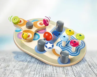 Immagine prodotto di Selecta Spielzeug Spintivity Motorikbrett, Motorik, Kleinkindspiel, Kleinkindspielzeug, Holz, 21 cm, 62064
