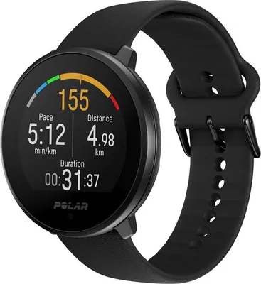 Produktbild von Polar Unite Black S-L Silikonarmband mit Dornschließe