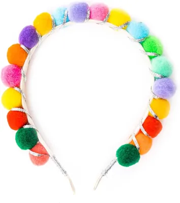 Produktbild von Bunter Haarreif mit Pompons