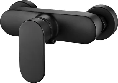 Produktbild von Stilvolle schwarze Einhebel-Duscharmatur mit Wandmontage für das Badezimmer